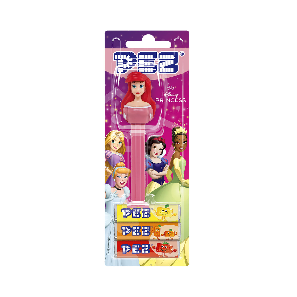 PEZ Blister Disney Princess Ariel Dispenser with Candy 25.5 gm