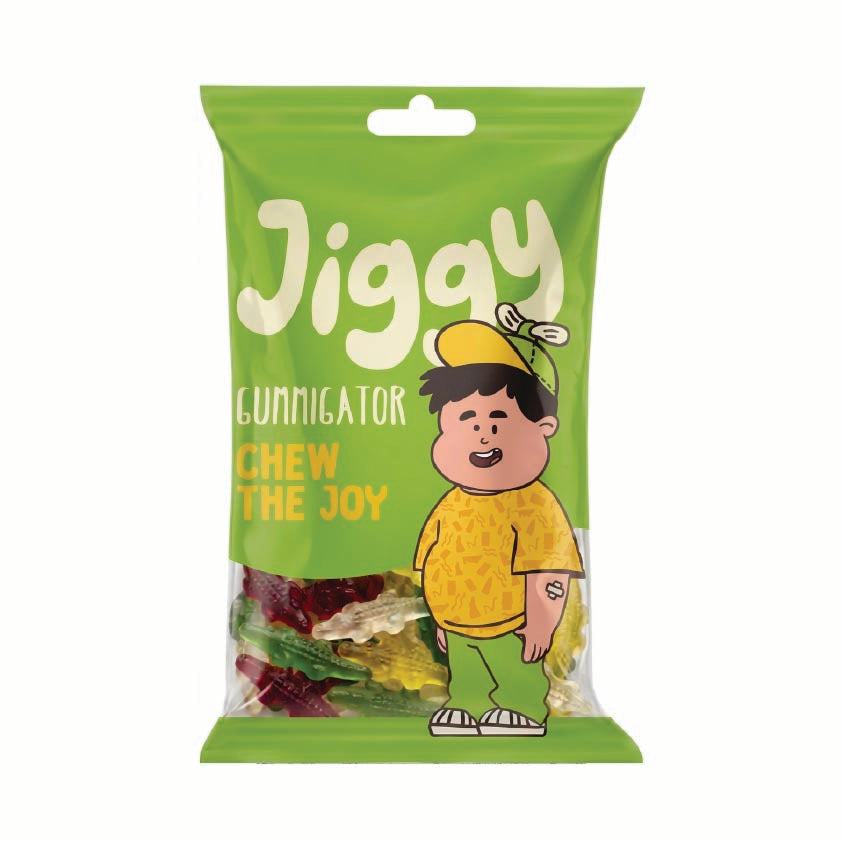 Jiggy Fruits Flavor Jelly Gummigator 70 Gram