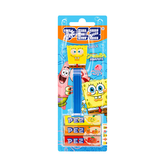 PEZ Blister SpongeBob SquarePants Dispenser with Candy 25.5 gm