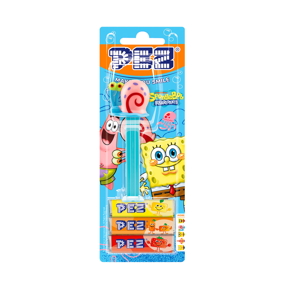 PEZ Blister SpongeBob SquarePants Gary Dispenser with Candy 25.5 gm