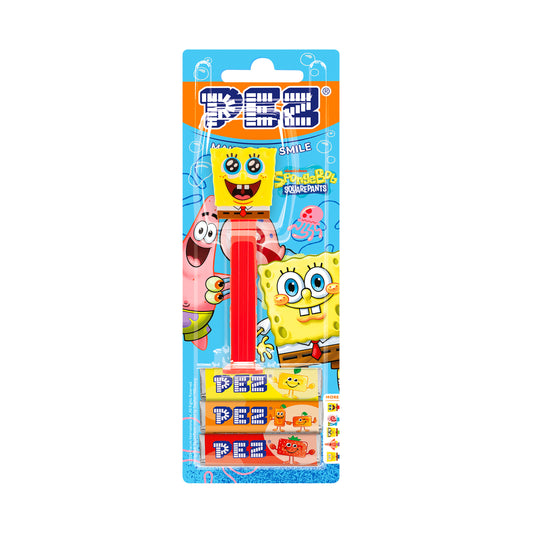 PEZ Blister SpongeBob SquarePants Smiling Dispenser with Candy 25.5 gm