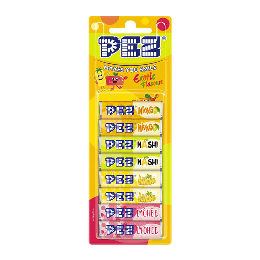 PEZ Blister 8-Pack Exotic Flavours 68 gm