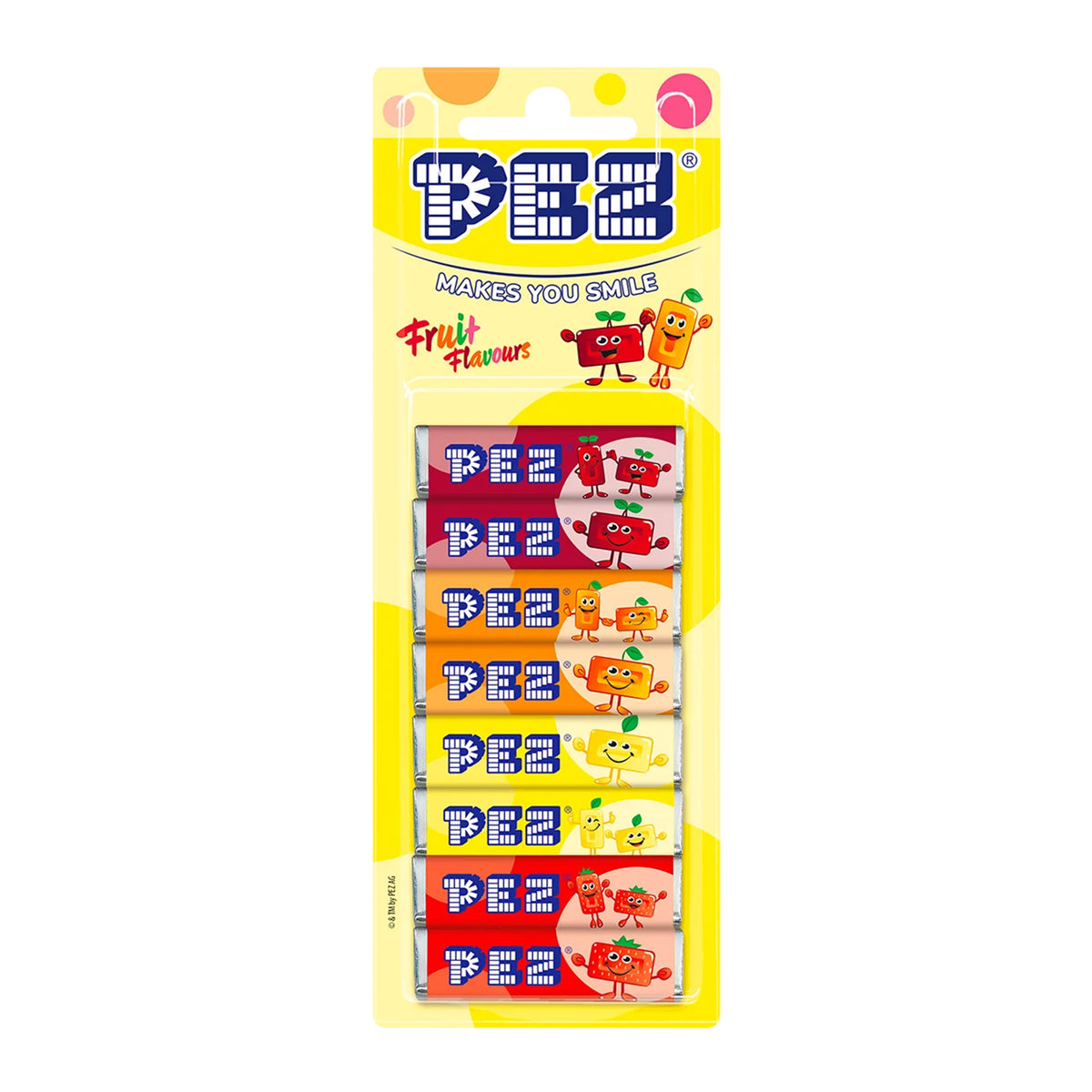 PEZ Blister 8-Pack Fruit Flavours 68 gm