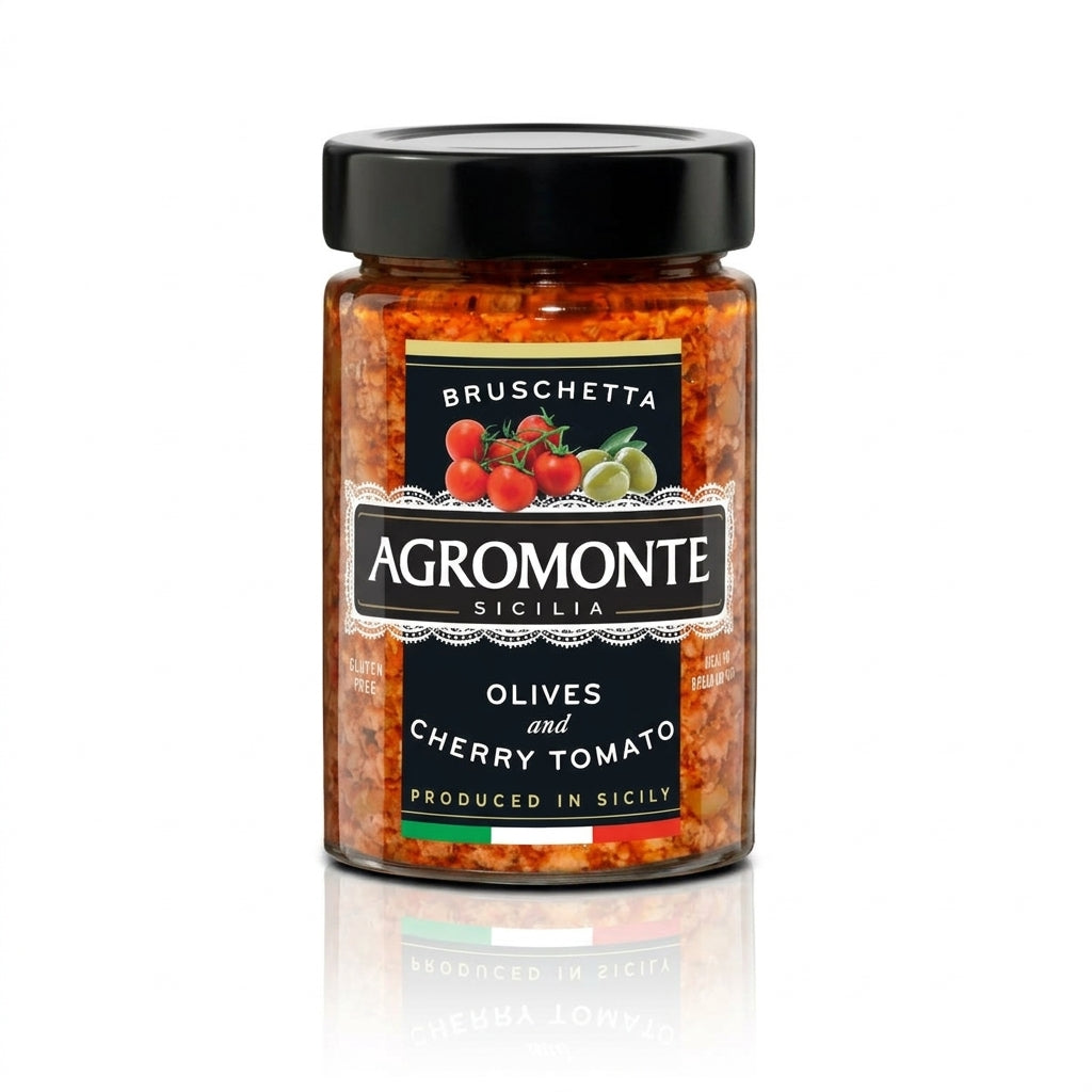 Agromonte Sicilian Olives & Cherry Tomato Bruschetta 200g
