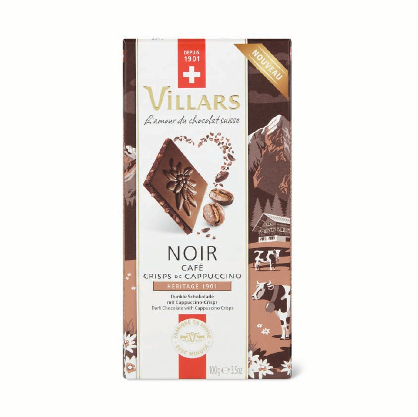 Villars Dark Chocolate with Cappuccino Crisps 100g