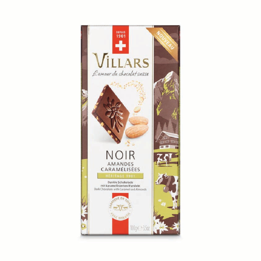 Villars dark Chocolate with Caramelised Almonds 100g
