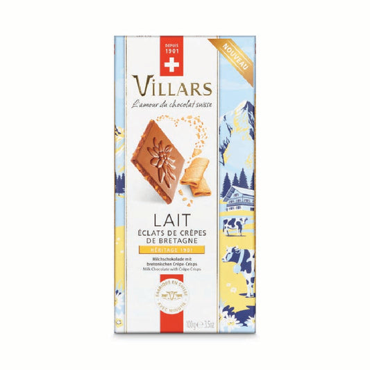 Villars milk Chocolate with Crepe Crisps 100g